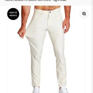 Men's Athletic Fit Stretch Tech Chino - Light Khaki